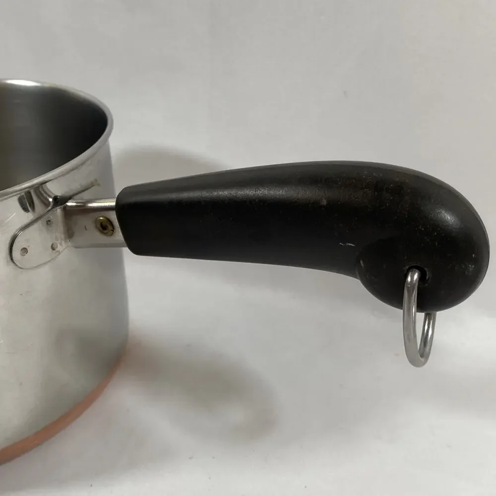 1801 Revere Ware 2 Quart Qt Saucepan With Lid Copper bottom Stainless Steel